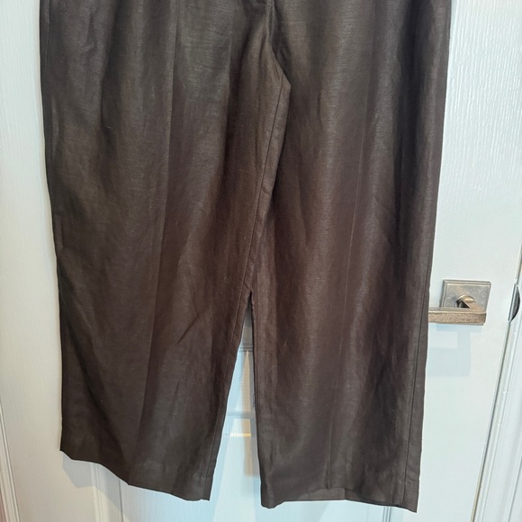 Aritzia Wilfred The Effortless Tencel Linen Wide Legs Trouser Pants Sz 10 Black - Picture 5 of 15